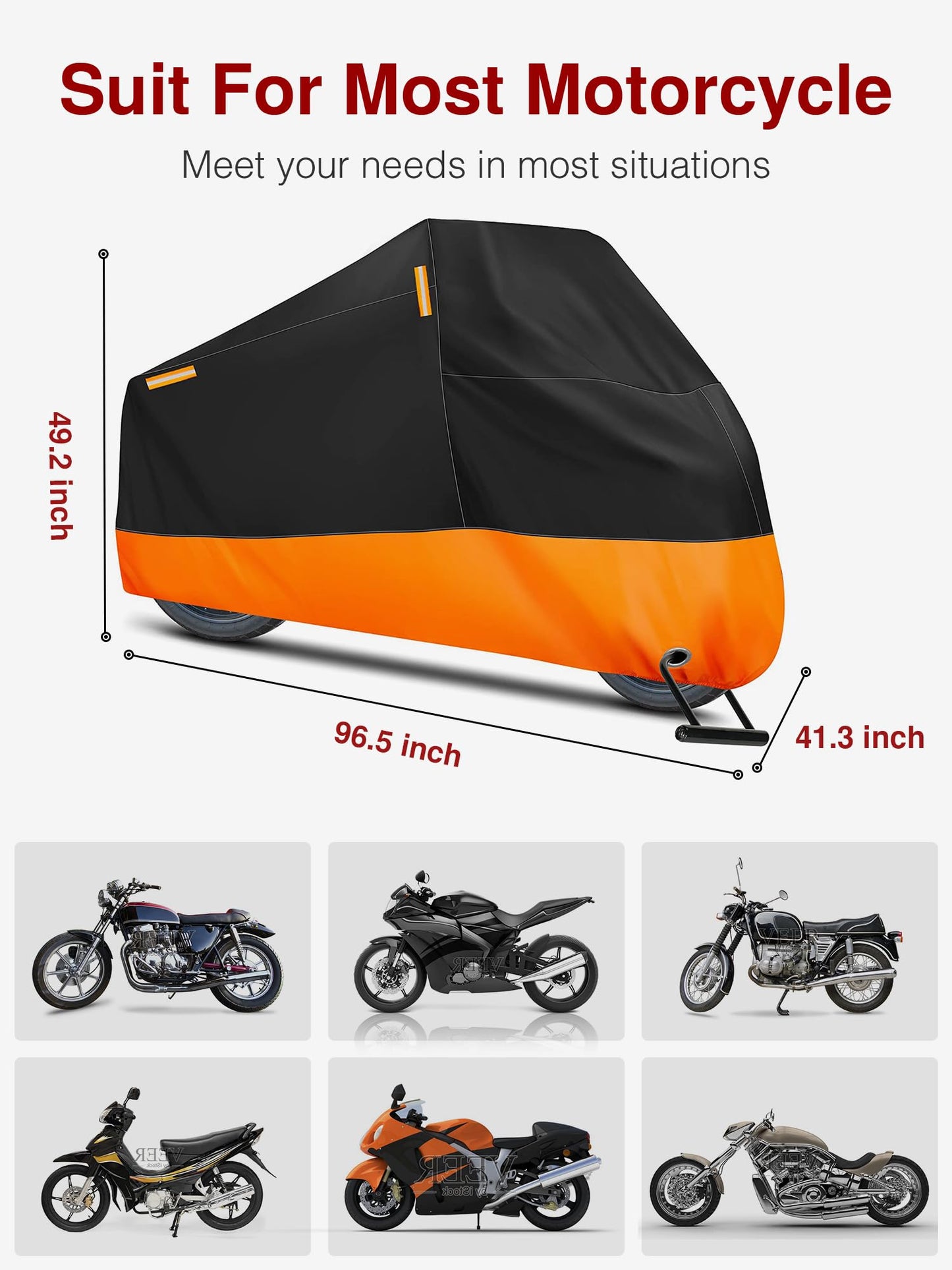 Puroma Bike Cover Outdoor Waterproof Bicycle Covers Rain Sun UV Dust Wind Proof with Lock Hole for Mountain Road Electric Bike