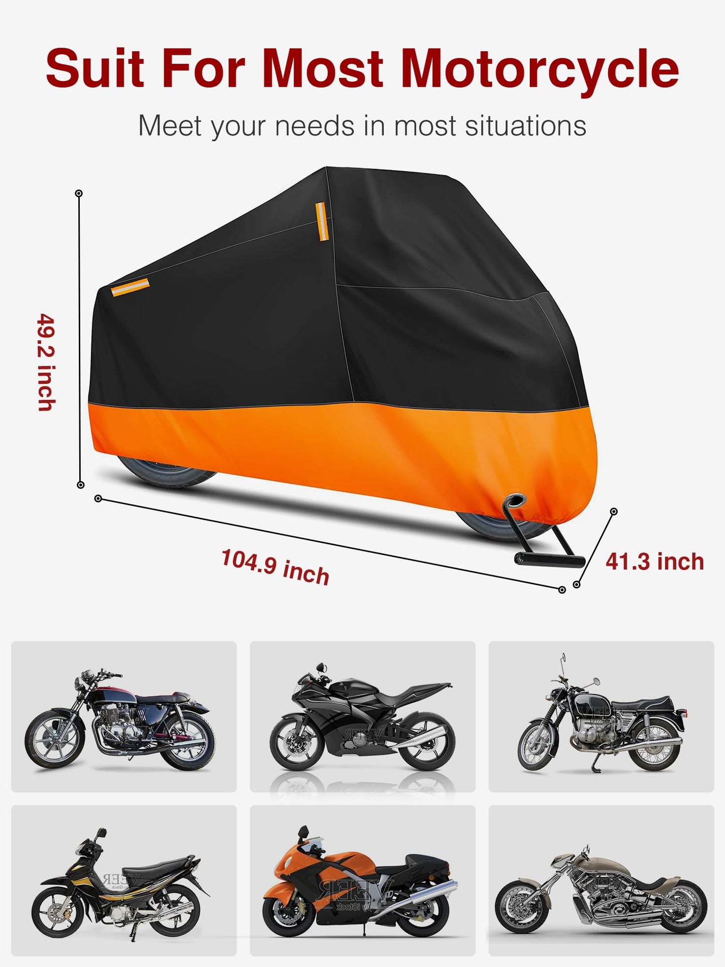 Puroma Bike Cover Outdoor Waterproof Bicycle Covers Rain Sun UV Dust Wind Proof with Lock Hole for Mountain Road Electric Bike