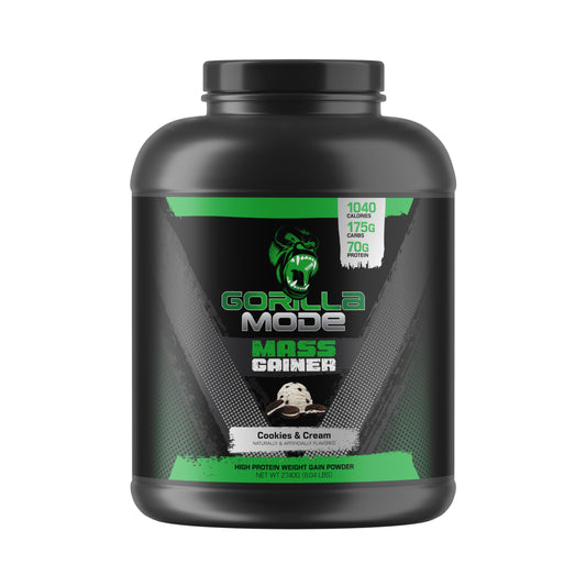 Gorilla Mind Mass Gainer (Cookies & Cream) – 70g Protein | 1040 Calories | 175g Carbs | High Protein Weight Gain Powder