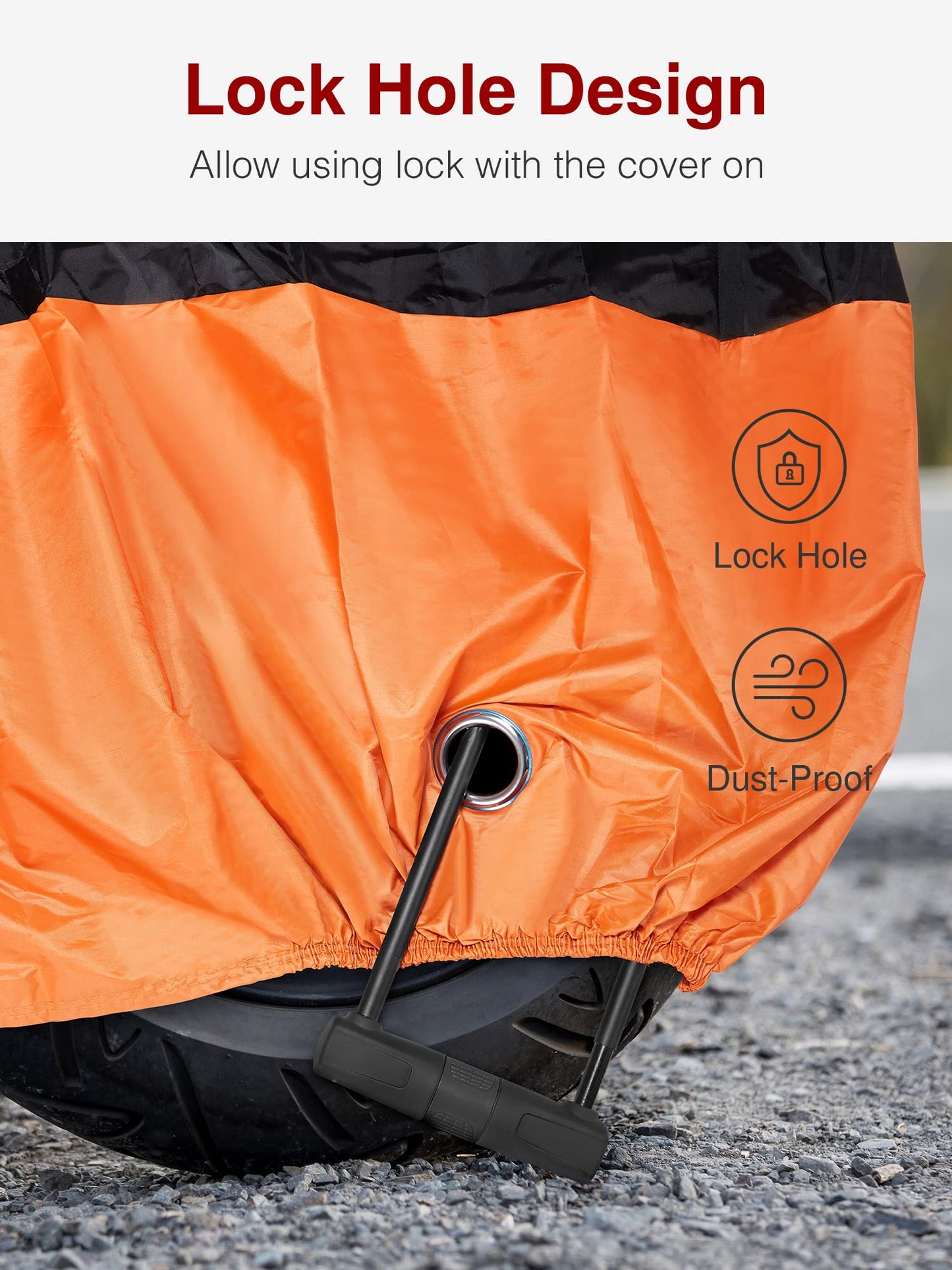 Puroma Bike Cover Outdoor Waterproof Bicycle Covers Rain Sun UV Dust Wind Proof with Lock Hole for Mountain Road Electric Bike