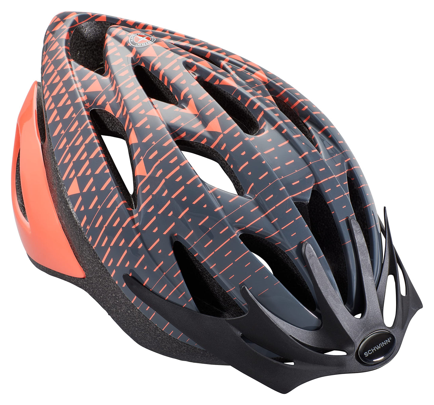 Schwinn Thrasher Bike Helmet for Adult Men Women Age 14+ with Suggested Fit 58-62cm, Multi-Mode Rear LED Light or No Light Option, Lightweight with Adjustable Side and Chin Strap, Bike Accessories