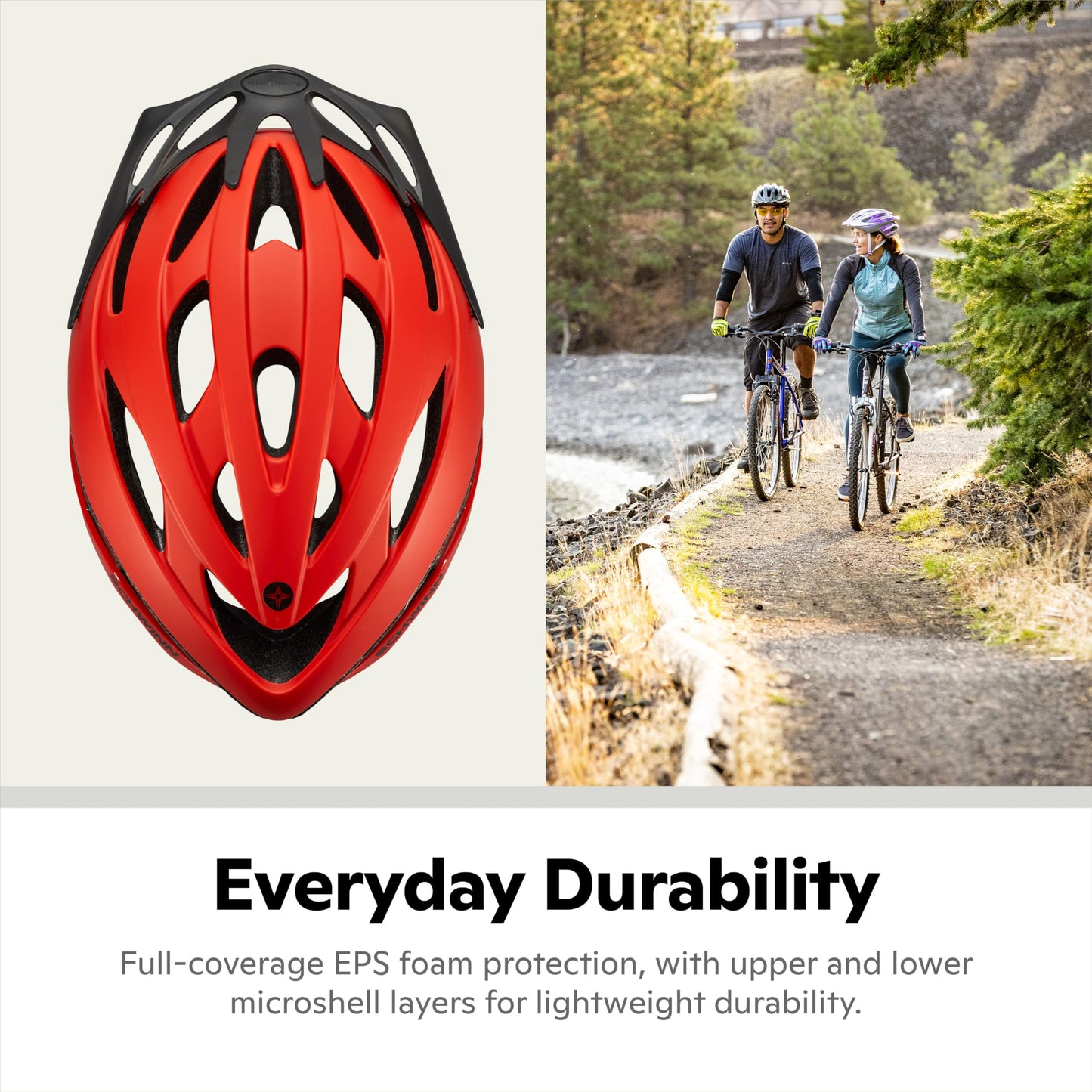 Schwinn Thrasher Bike Helmet for Adult Men Women Age 14+ with Suggested Fit 58-62cm, Multi-Mode Rear LED Light or No Light Option, Lightweight with Adjustable Side and Chin Strap, Bike Accessories